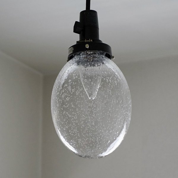 画像8: タマゴ型ペンダントライト 泡クリア (8)