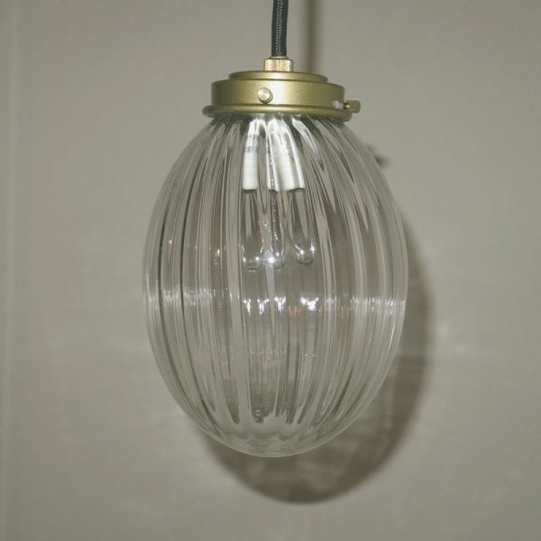 画像11: タマゴ型ペンダントライト　クリアモール (11)