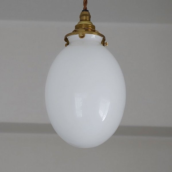 画像10: タマゴ型ペンダントライト乳白 (10)