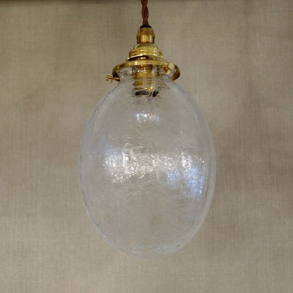 画像11: タマゴ型ペンダントライトヒビクリア (11)