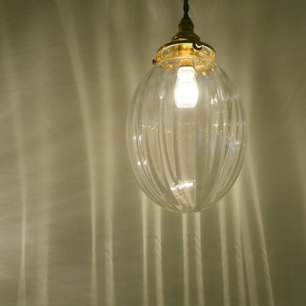 画像2: タマゴ型ペンダントライト　クリアモール (2)