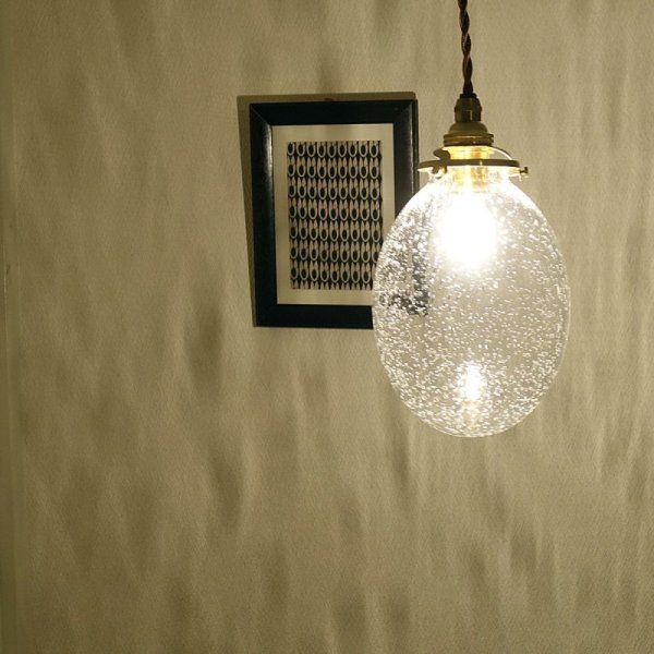 画像11: タマゴ型ペンダントライト 泡クリア (11)