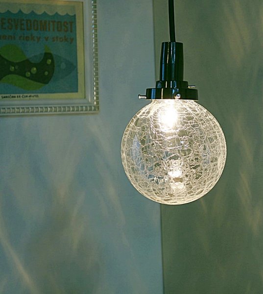 画像2: 丸型ペンダントライト138ヒビクリア (2)