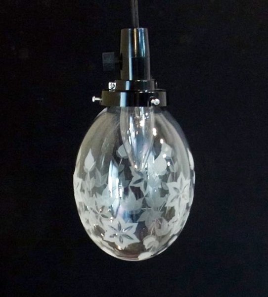 画像10: キキョウ切子タマゴ型ペンダントライト  (10)