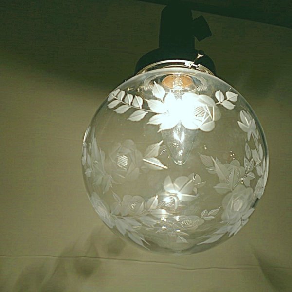 画像6: バラ切子　ペンダントライト　138mm　クリア　 (6)