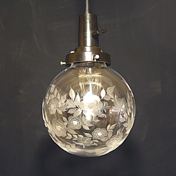 画像7: バラ切子　ペンダントライト　138mm　クリア　 (7)