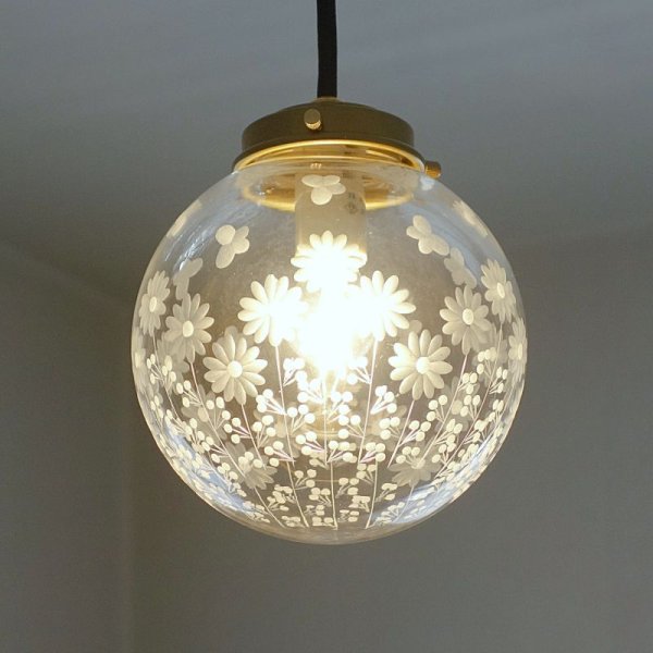 画像11: ポンポン花切子138ペンダントライト　クリア (11)