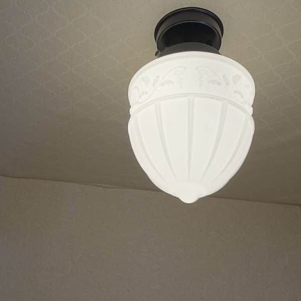 画像4: レトロ 1005 直付型ライト　乳白 (4)