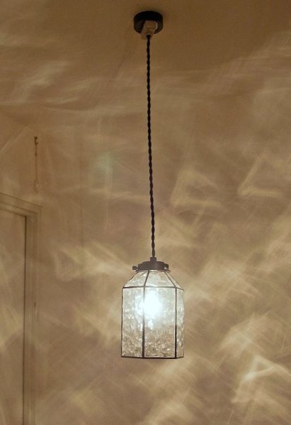 画像5: ステンドグラス　ペンダントライト　六角Aクリア (5)