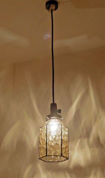 画像6: ステンドグラス　ペンダントライト　六角Aアンバー (6)