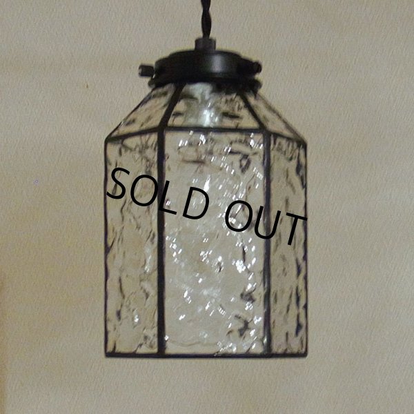 画像8: ステンドグラス　ペンダントライト　六角Aクリア (8)