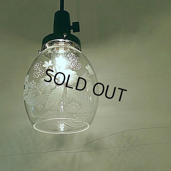 画像3: 盛花切子ナツメ型ペンダントライト　クリア (3)