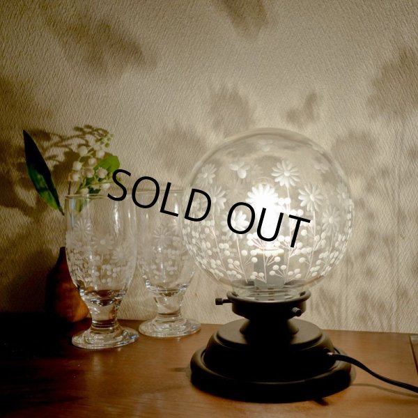 画像2: 限定品　ポンポン花切子 丸型138　テーブルランプ　クリア (2)