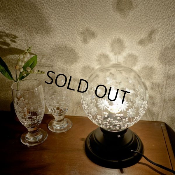 画像3: 限定品　ポンポン花切子 丸型138　テーブルランプ　クリア (3)