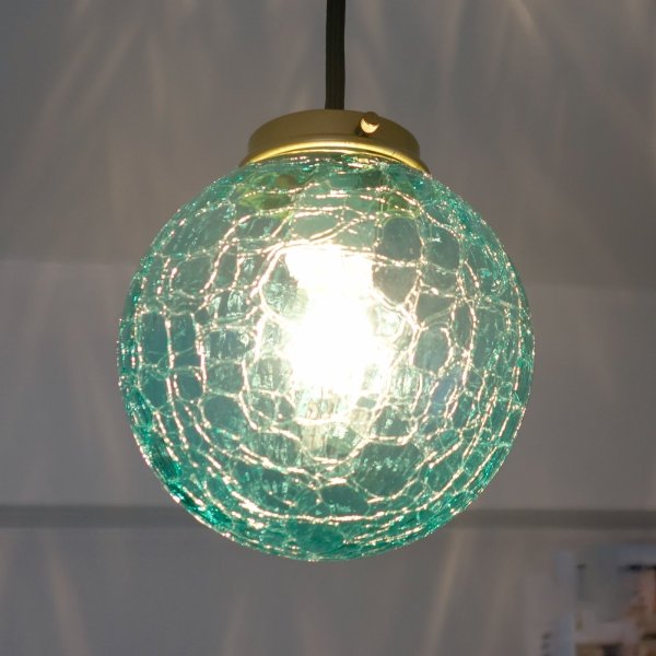 画像3: 丸型ペンダントライト138ヒビグリーン (3)