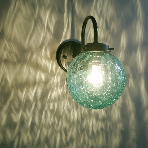 画像3: 丸型　ブラケットライト 138mm　ヒビグリーン (3)