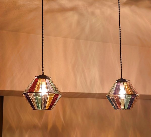 画像5: ステンドグラス　ペンダントライト　オーロラ (5)