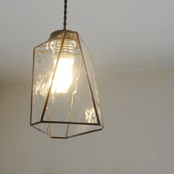 画像7: 【OUTLET】ステンドグラス ペンダントライト テトラ クリア (7)