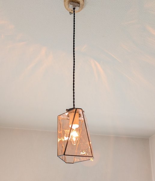 画像4: 【OUTLET】ステンドグラス ペンダントライト テトラ ピンク (4)