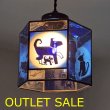 画像1: 【OUTLET】オリジナルステンドグラス　ペンダントライト　犬ブルー (1)