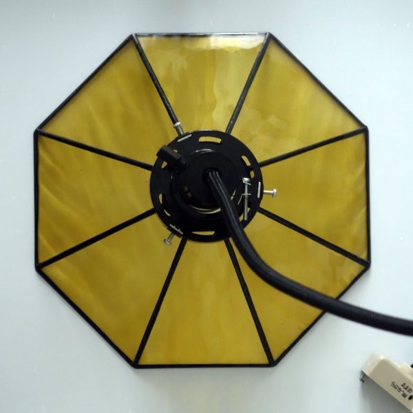 画像3: ステンドグラス ペンダントライト P5型8　アンバー (3)