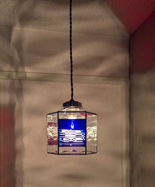 画像8: 【OUTLET】オリジナルステンドグラス ペンダントライト WAVE (8)