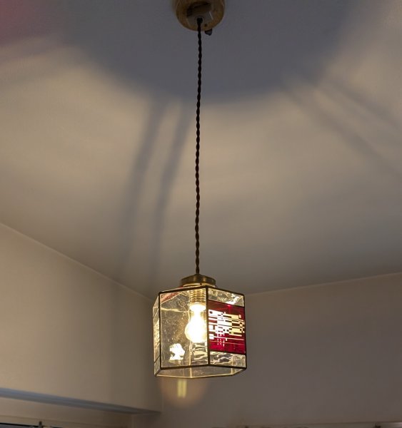 画像7: 【OUTLET】オリジナルステンドグラス ペンダントライト WAVE (7)