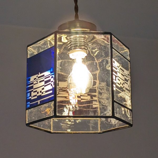 画像3: 【OUTLET】オリジナルステンドグラス ペンダントライト WAVE (3)