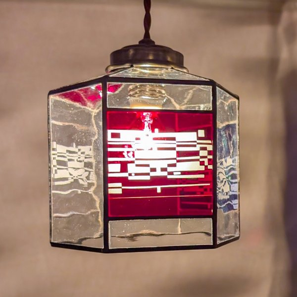 画像4: 【OUTLET】オリジナルステンドグラス ペンダントライト WAVE (4)