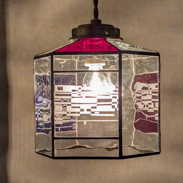 画像5: 【OUTLET】オリジナルステンドグラス ペンダントライト WAVE (5)