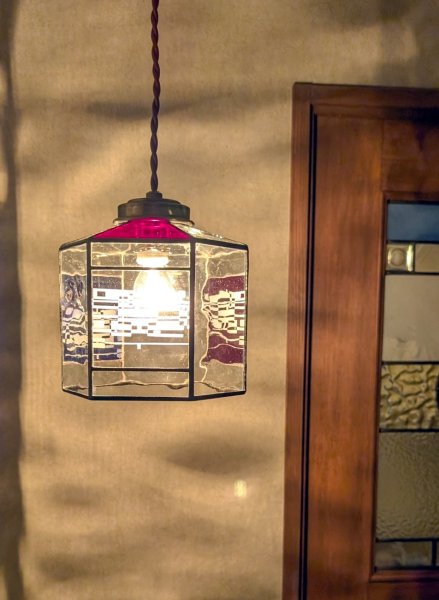 画像6: 【OUTLET】オリジナルステンドグラス ペンダントライト WAVE (6)