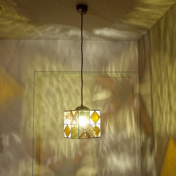 画像7: ステンドグラス ペンダントライト Cube Ethnic (7)