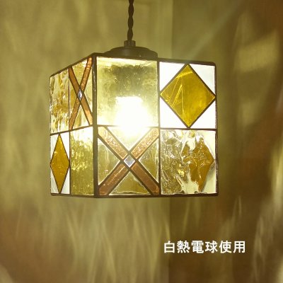 画像2: ステンドグラス　ペンダントライト　Cube Ethnic