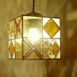 画像1: ステンドグラス　ペンダントライト　Cube Ethnic (1)