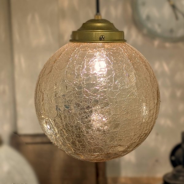 画像6: 丸型ペンダントライト250　アンバーヒビ (6)