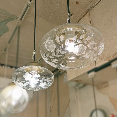 画像2: 限定品 バラ切子ミカン型ペンダントライト 