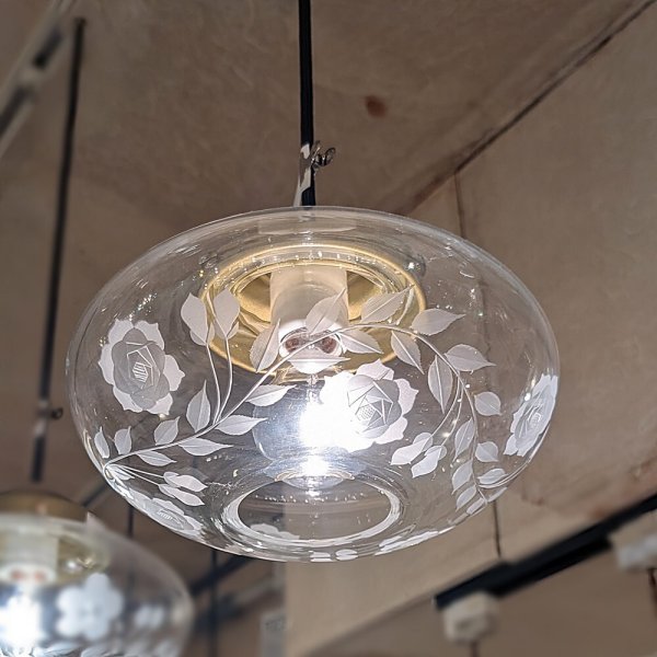 画像1: 限定品 バラ切子ミカン型ペンダントライト  (1)