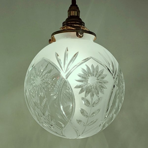 画像1: 限定品　ひまわり切子138ペンダントライトF (1)