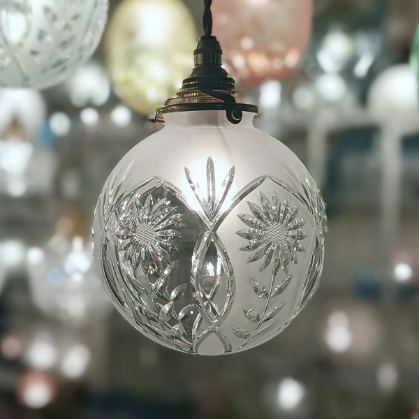 画像2: 限定品　ひまわり切子138ペンダントライトF (2)