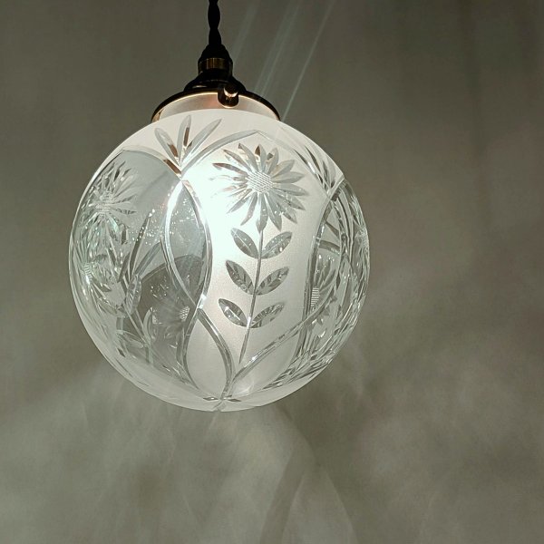 画像3: 限定品　ひまわり切子138ペンダントライトF (3)