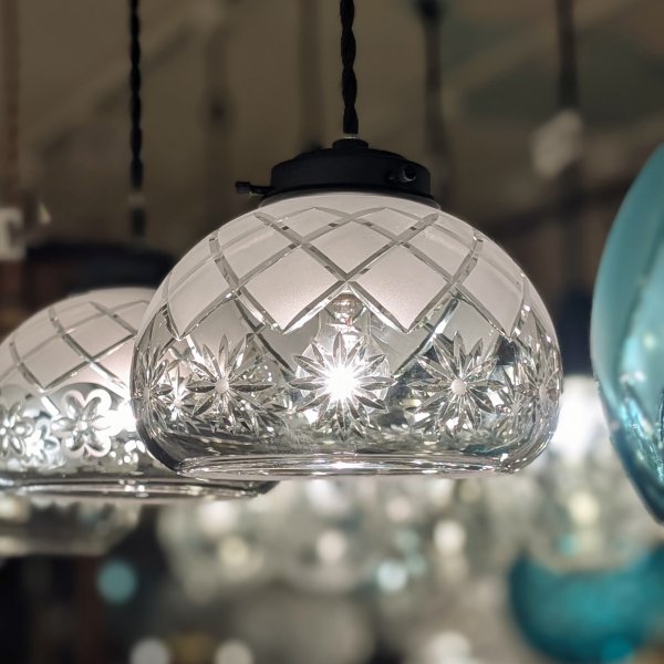 画像3: 限定品 矢来菊切子ボンボリ型ペンダントライト　 (3)