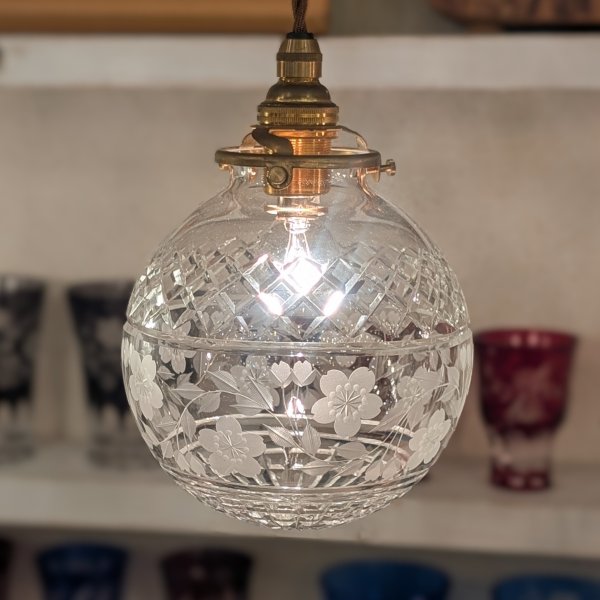 画像1: 限定品　上切子 桜138　ペンダントライト (1)