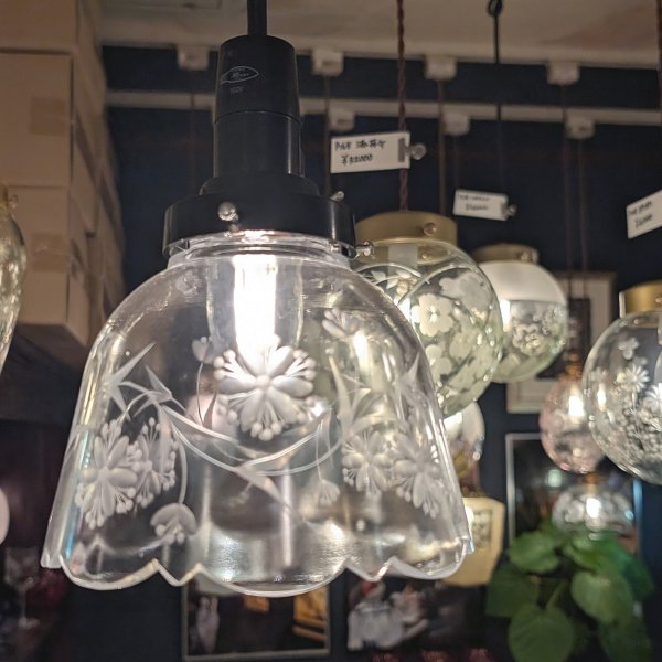 画像2: 限定品　丸花切子　Bellカットペンダントライト　 (2)