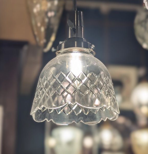 画像2: 限定品　矢来切子　Bellカットペンダントライト　クリア (2)