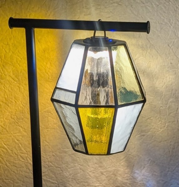 画像5: ステンドグラスランタンシェード  avocado C　ゴールゼロ用 (5)