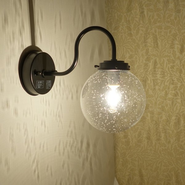 画像6: 丸型　ブラケットライト　138mm 泡クリア (6)