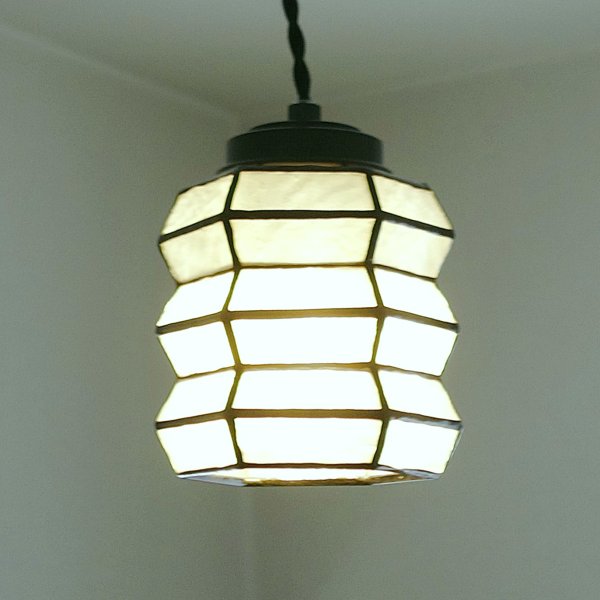 画像1: ステンドグラス ミニペンダントライト アコーディオン (1)