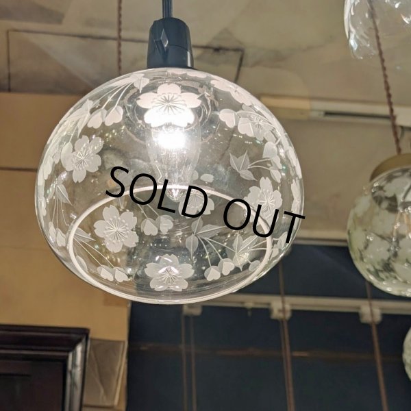 画像4: 桜切子ボンボリ型ペンダントライト　クリア (4)