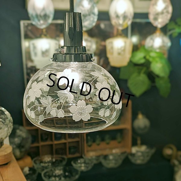 画像5: 桜切子ボンボリ型ペンダントライト　クリア (5)