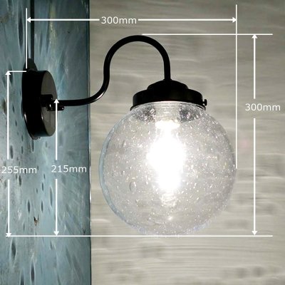 画像1: 丸型ブラケットライト200 乳白